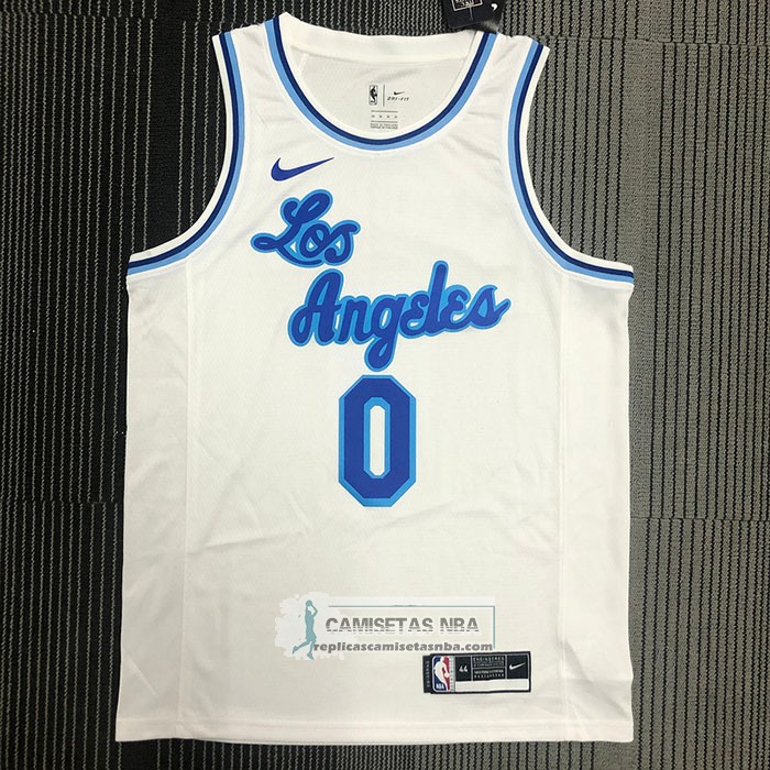 Camiseta Los Angeles Lakers Russell Westbrook NO 0 Classic 2019-20 Blanco